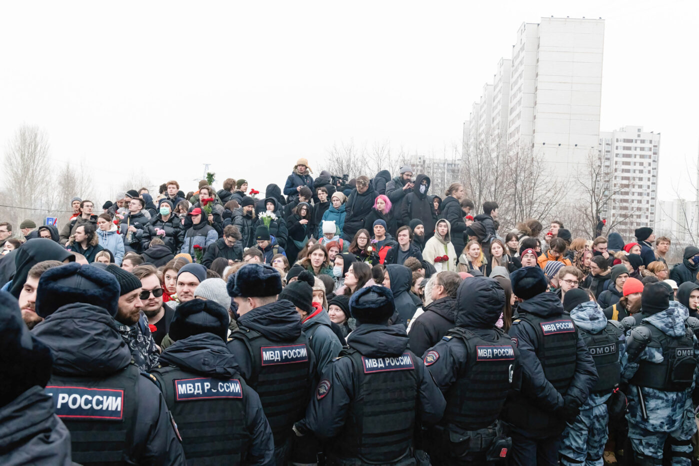 Церемония похорон Алексея Навального на&nbsp;Борисовском кладбище в&nbsp;Москве